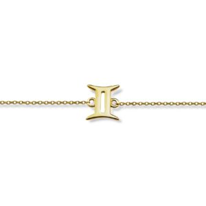 Bracelet Zodiaque Gémeaux Plaqué Or – Jwls4u ZB006G