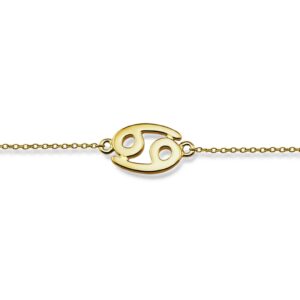 Bracelet Zodiaque Cancer Plaqué Or – Jwls4u ZB007G