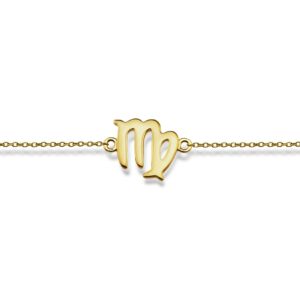 Bracelet Zodiaque Vierge Plaqué Or – Jwls4u ZB009G