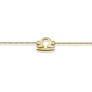 Bracelet Zodiaque Balance Plaqué Or – Jwls4u ZB010G