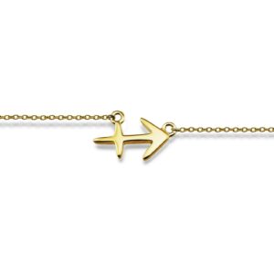 Bracelet Zodiaque Sagittaire Plaqué Or – Jwls4u ZB012G