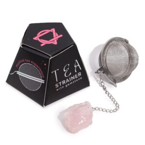 Passoire à Thé Cristal Quartz Rose — Infusion Amour & Douceur