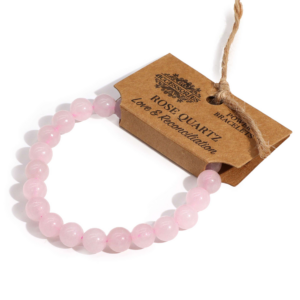 Bracelet Pierre Naturelle Quartz Rose — Amour & Douceur