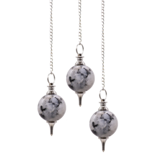 Pendule Divinatoire Sphère Pierre de Lune — Intuition & Cycles Lunaires