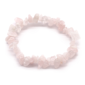 Bracelet Éclats de Pierre Quartz Rose — Amour Doux