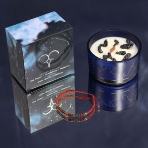 Bougie Cristal & Bracelet Pierre Bélier — Rituel Astrologique