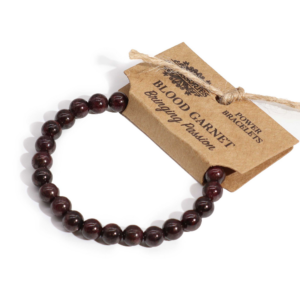 Bracelet Pierre Naturelle Grenat Sang — Vitalité & Passion
