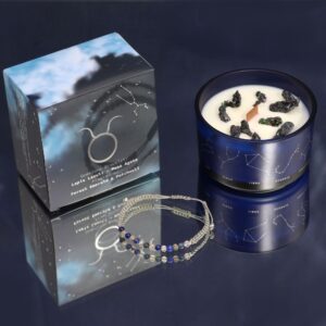 Bougie Cristal & Bracelet Pierre Taureau — Rituel Astrologique
