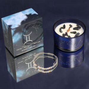 Bougie Cristal & Bracelet Pierre Gémeaux — Rituel Astrologique