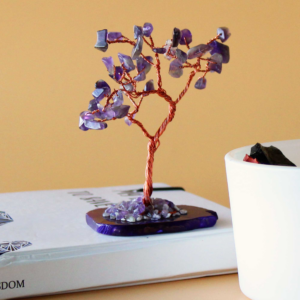 Arbre de Cristaux Améthyste — Feng Shui & Sérénité (35 Pierres)