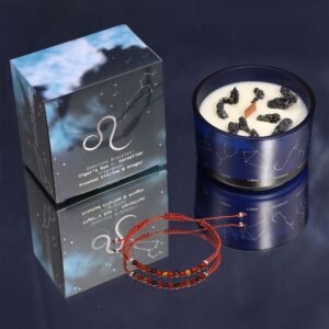Bougie Cristal & Bracelet Pierre Lion — Rituel Astrologique
