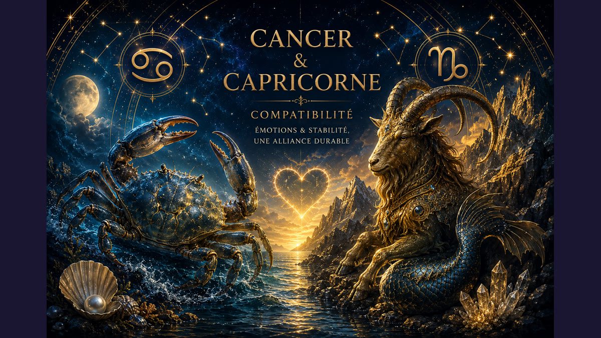 Compatibilité cancer capricorne - axe cœur-raison du zodiaque, eau et terre