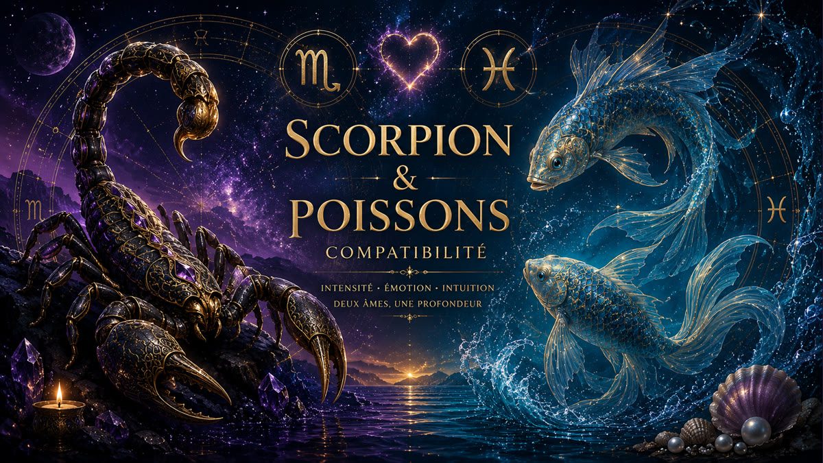 Compatibilité scorpion poissons - fusion magnétique de deux âmes d'eau