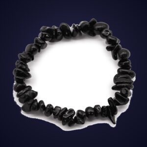 Bracelet Éclats de Pierre Agate Noire — Bouclier du Quotidien