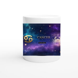 Mug Cancer « Marée d'âme » — AstroMood, Céramique 11oz, Constellation Nocturne Dorée