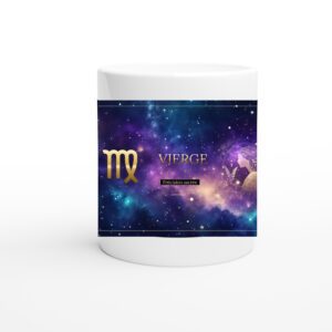 Mug Vierge — Précision sacrée · AstroMood: Célèbre ton alignement parfait