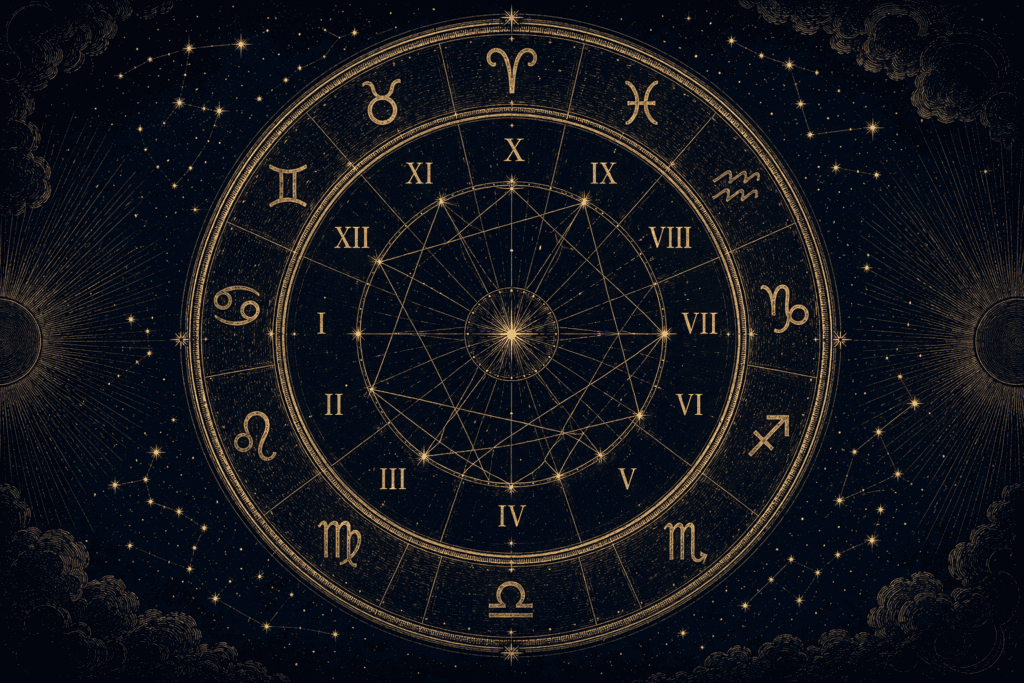 Roue des 12 maisons astrologiques - les territoires de ton theme natal